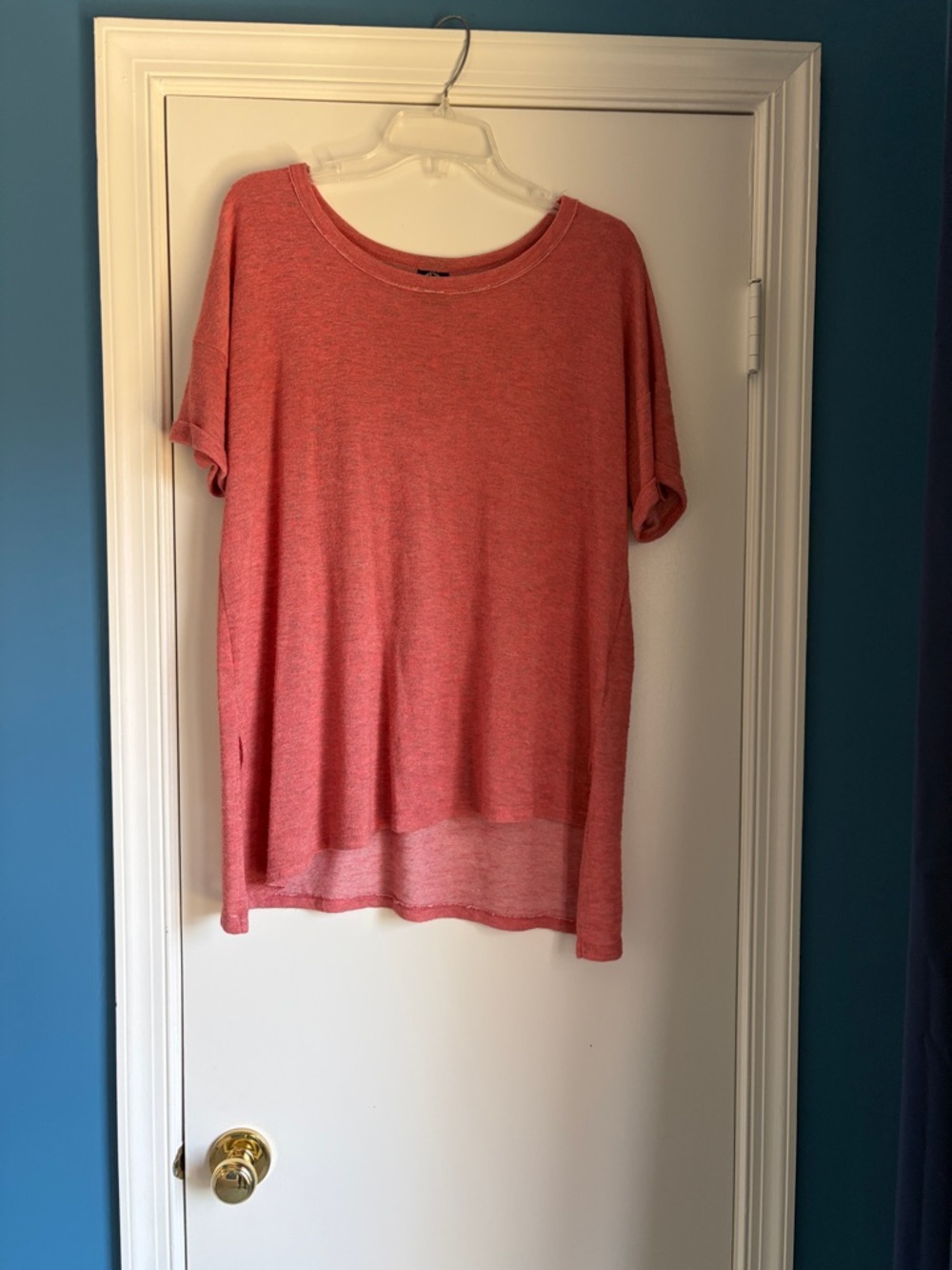 bobeau Coral Relaxed Short-Sleeve Top